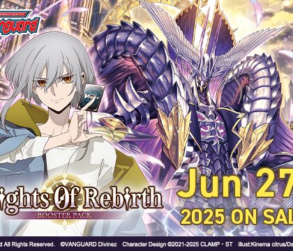 Photo by Tomato Republic Chile on June 16, 2025. An image of 1 VGE-DZ-BT08 Cardfight Vanguard Booster Knights 0f Rebirth
